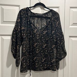 Patterson J Kincaid Black Blouse, Size Small